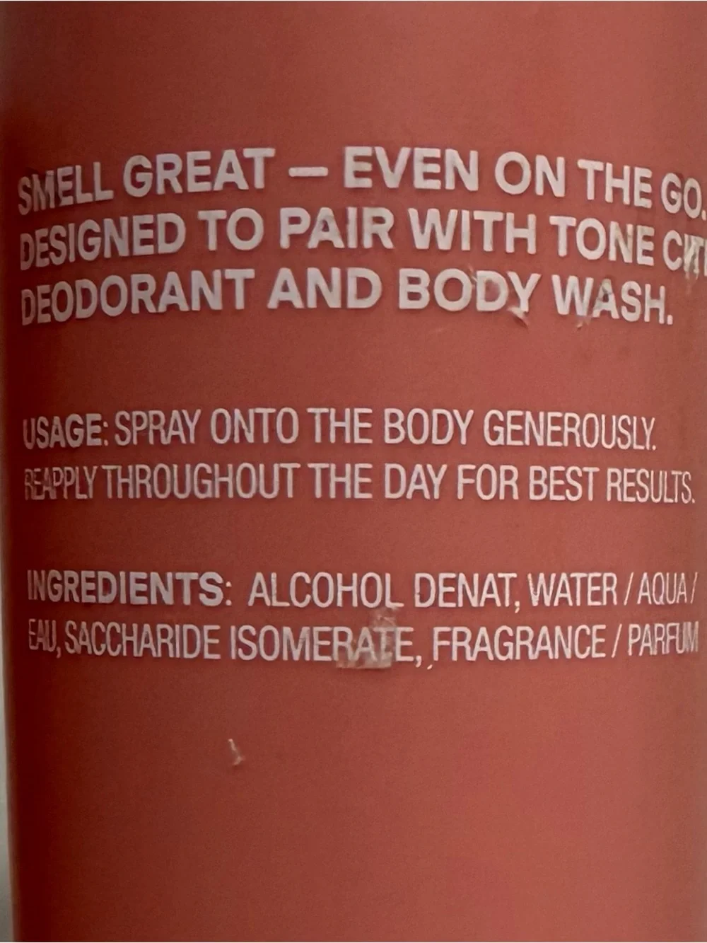 TONE Citrus DEODORANT & On The Go COLOGNE ~ Pink Grapefruit ~ Full Size ~ New